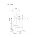 Стул барный SIGNAL CHIC H-2 Velvet Bluvel 19 черный/черный